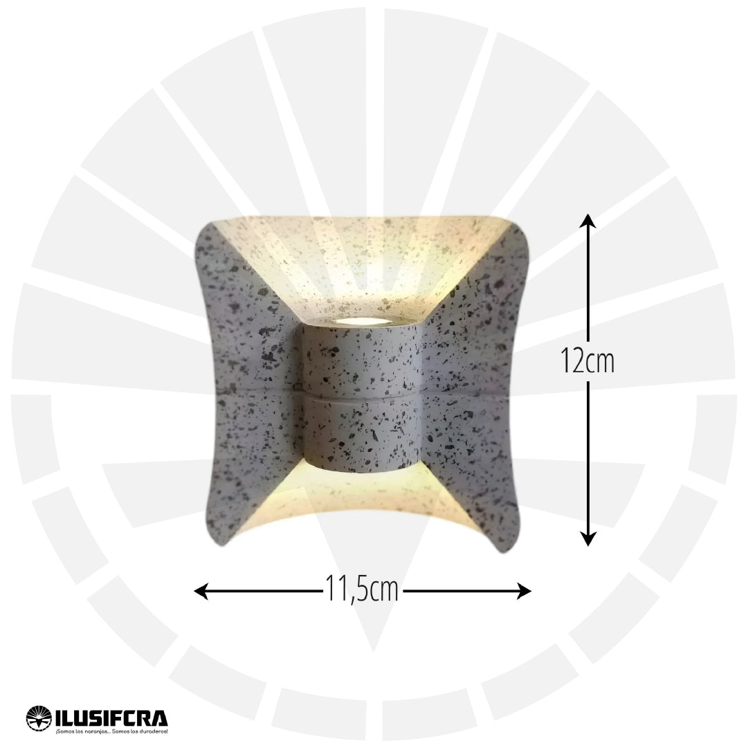 APLIQUE LED PARA PARED CUADRADO LUCES OS-W213-10W MÁRMOL 6000K