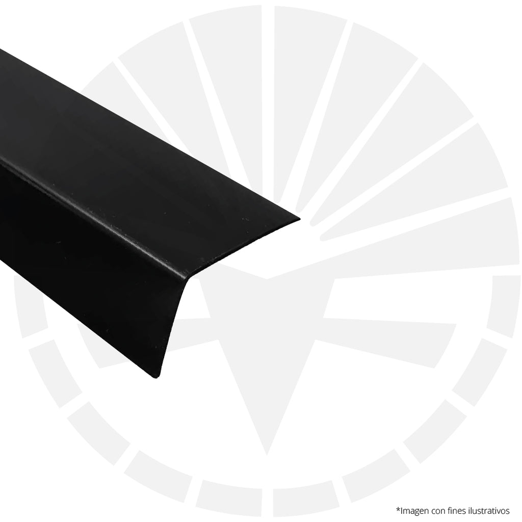CANALETA ALUMINIO NEGRO 3MM PARA PVC TIPO L ESQUINERO PEQ 3 METROS UV