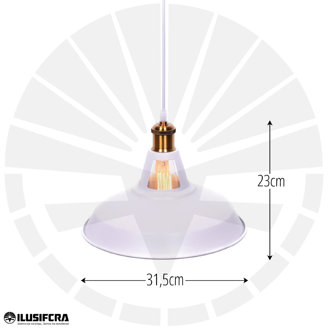 LÁMPARA DE COLGAR 0016-1 BLANCA