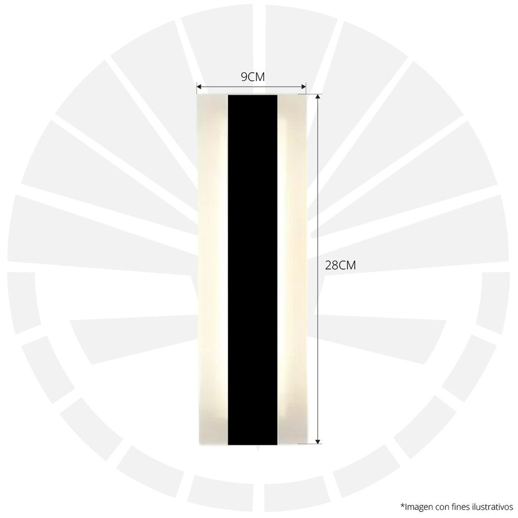 APLIQUE LED PARA PARED 7319 NEGRO