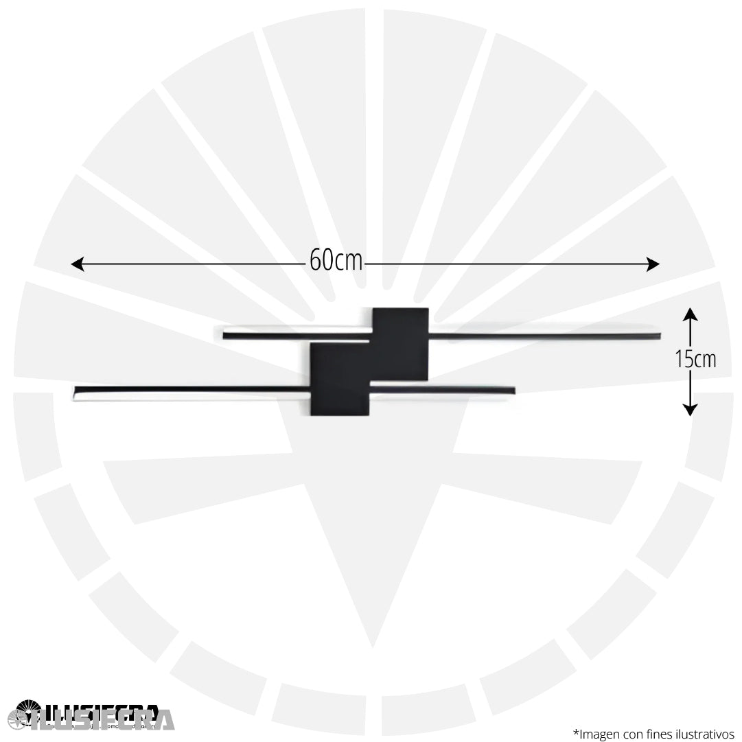 APLIQUE LED PARA PARED PERFIL LARGO MINIMALISTA 3942-580 CM