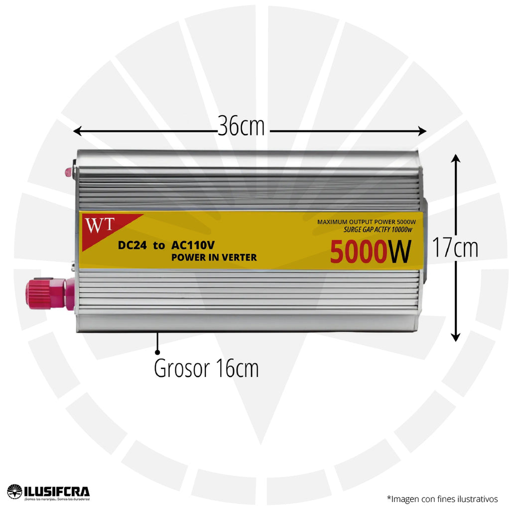 INVERSOR DE 12V A 110V 5000W ILUSIFCRA