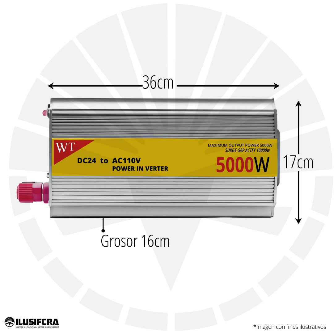 INVERSOR DE 12V A 110V 5000W ILUSIFCRA