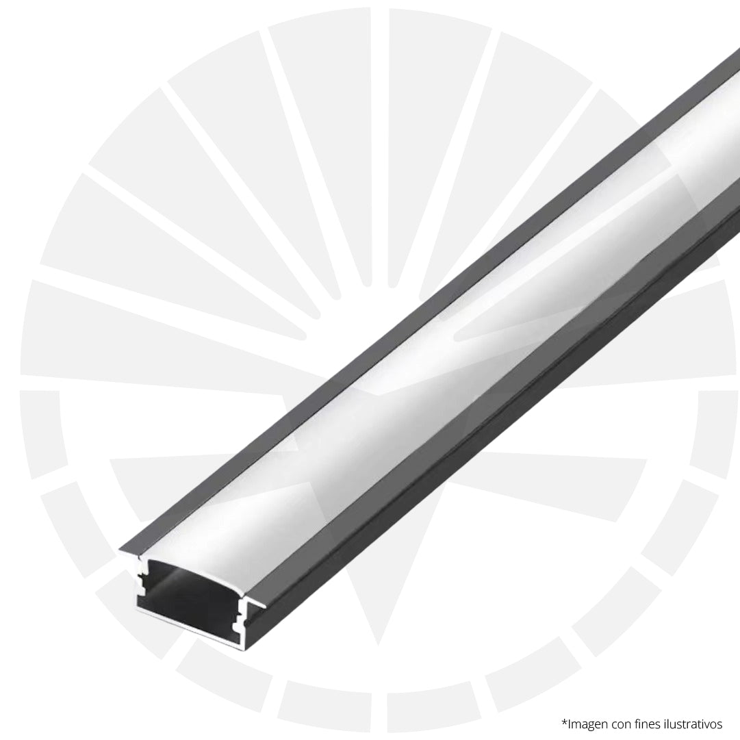 CANALETA ALUMINIO NEGRA 1 1/2" PARA CINTA LED 3 METROS JZ-3010A