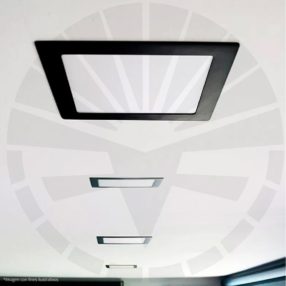 PANEL LED 6W EMPOTRAR CUADRADO 3000K BORDE NEGRO ILUSIFCRA SL0129N