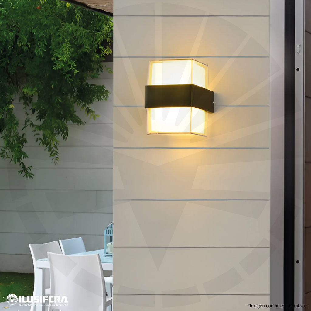 APLIQUE LED 2272/2 OS-W77S/2 PARED DOBLE LUZ CUADRADO 3000K