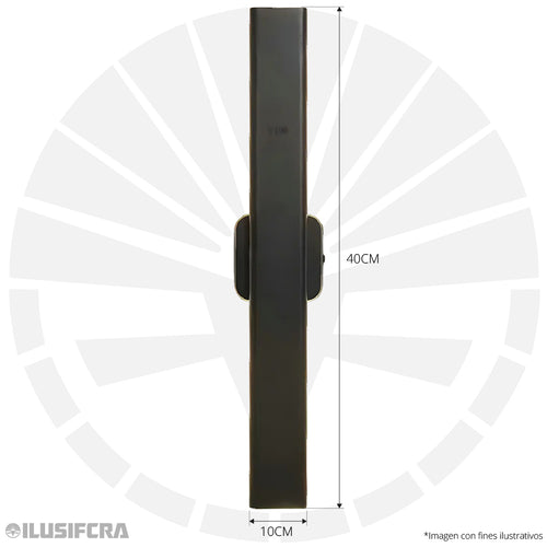 APLIQUE DE PARED INTERIOR 8079-400MM NEGRO 16W 3000K ILUSIFCRA