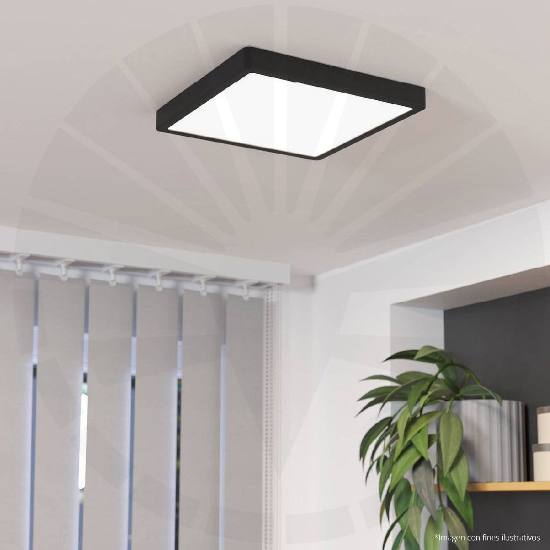 PANEL LED 18W PARCHE CUADRADO 3000K BORDE NEGRO ILUSIFCRA SL0047N