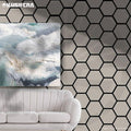 LÁMINA ACÚSTICA FIBRA DE POLIESTER P.E.S GRIS HEXAGONAL 55CM X 68CM 17MM UNIDAD XYBS-014B
