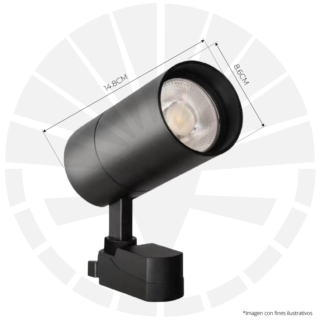 LÁMPARA DE RIEL AB-Y1427 35W NEGRO- BLANCO 6500K