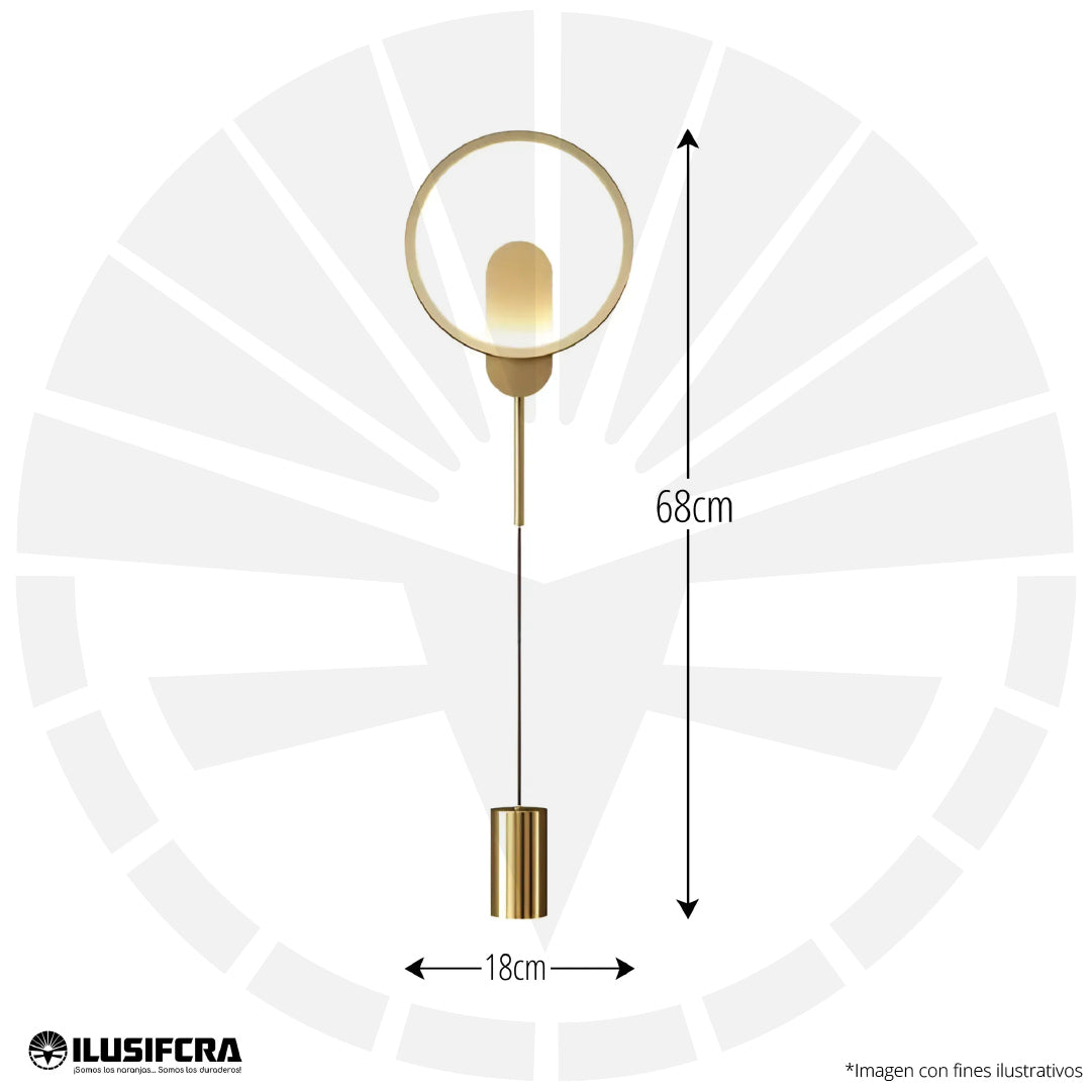 APLIQUE LED PARA PARED TAMYUSE MODERNO DORADO 8039