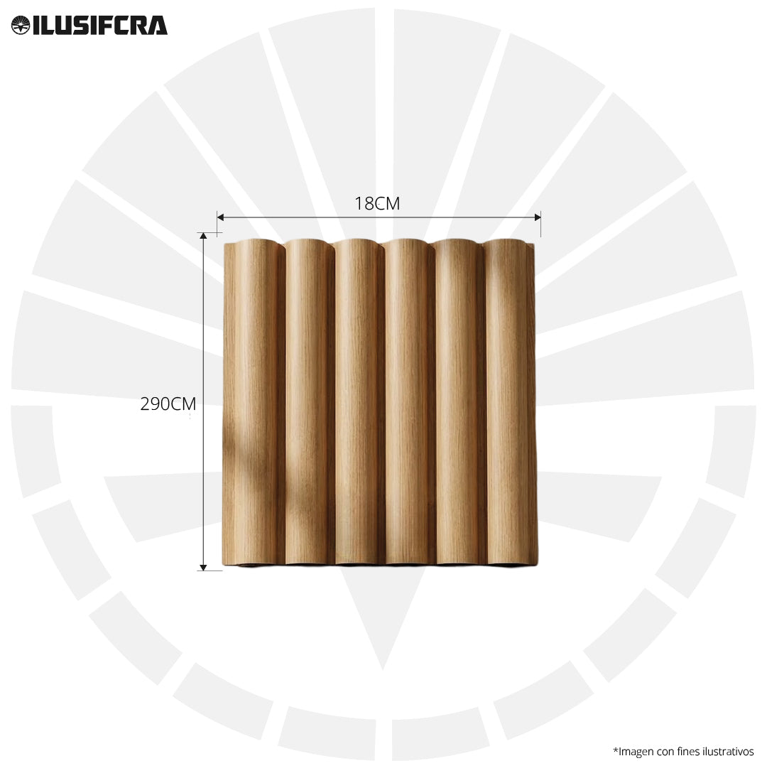 LÁMINA ACANALADA PLACOVE 180 WPC  BEIGE B9041 18CM X 2.90M
