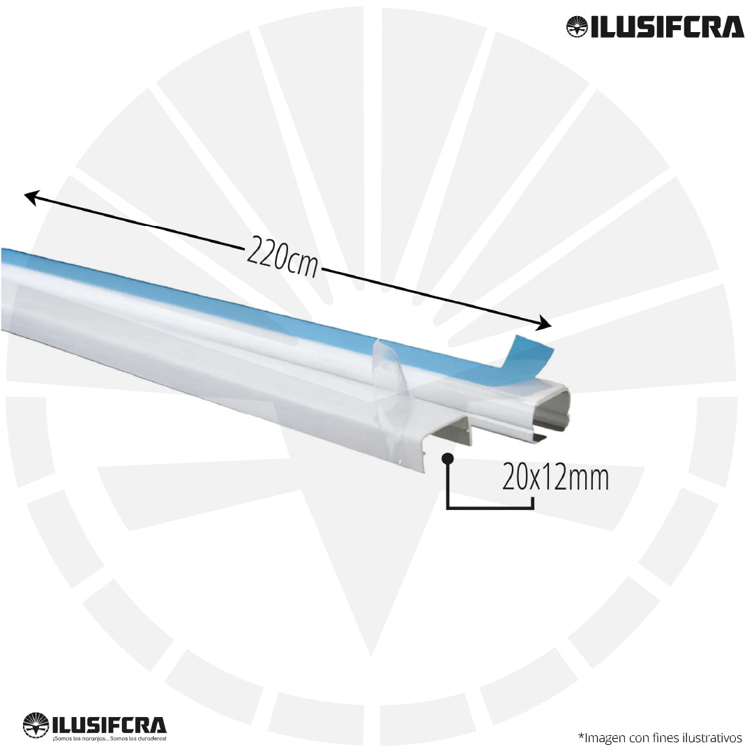CANALETA BLANCA 20X12 CON ADHESIVO DXN10051 DEXSON