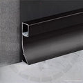 RODAPIE NEGRO EN ALUMINIO CON PERFIL PARA LED INVERTIDO 8CM X 2,50M PGY-1080BN