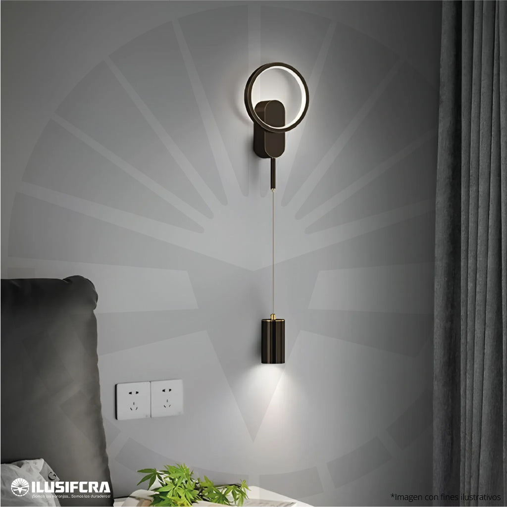 APLIQUE LED PARA PARED TAMYUSE MODERNO NEGRO 8039