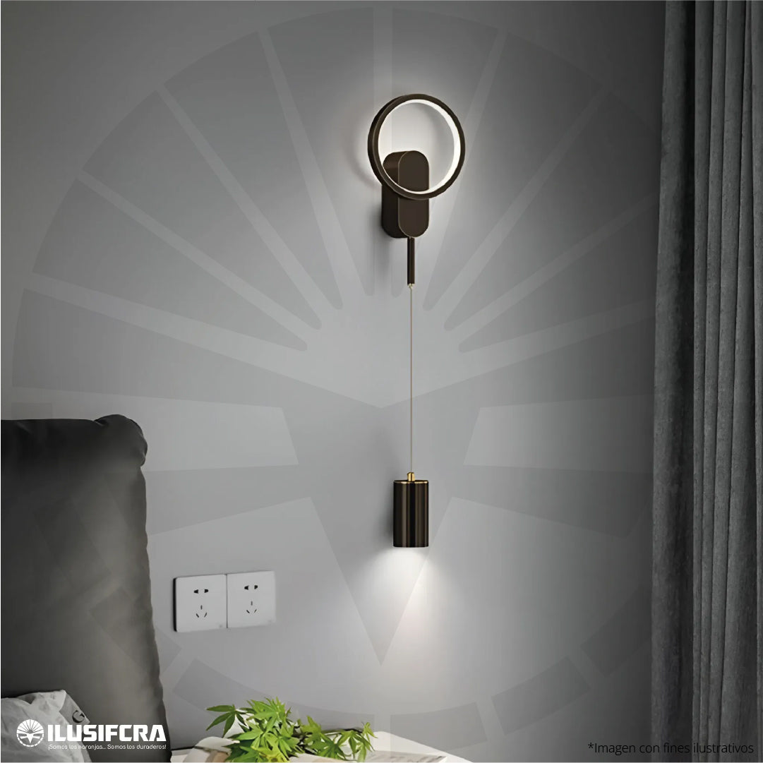 APLIQUE LED PARA PARED TAMYUSE MODERNO NEGRO 8039