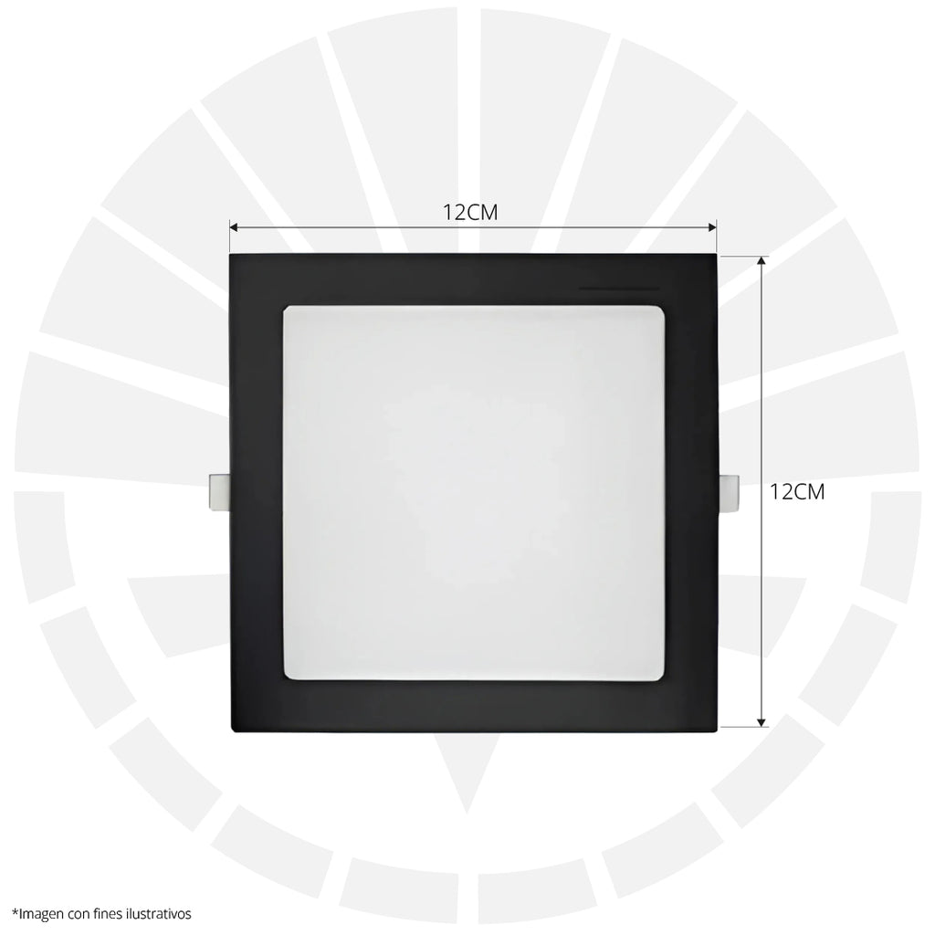 PANEL LED 6W EMPOTRAR CUADRADO 3000K BORDE NEGRO ILUSIFCRA SL0129N