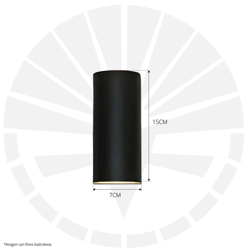 APLIQUE LED PARA PARED OS-W15/3-2-6W 8004 NEGRO 6000K