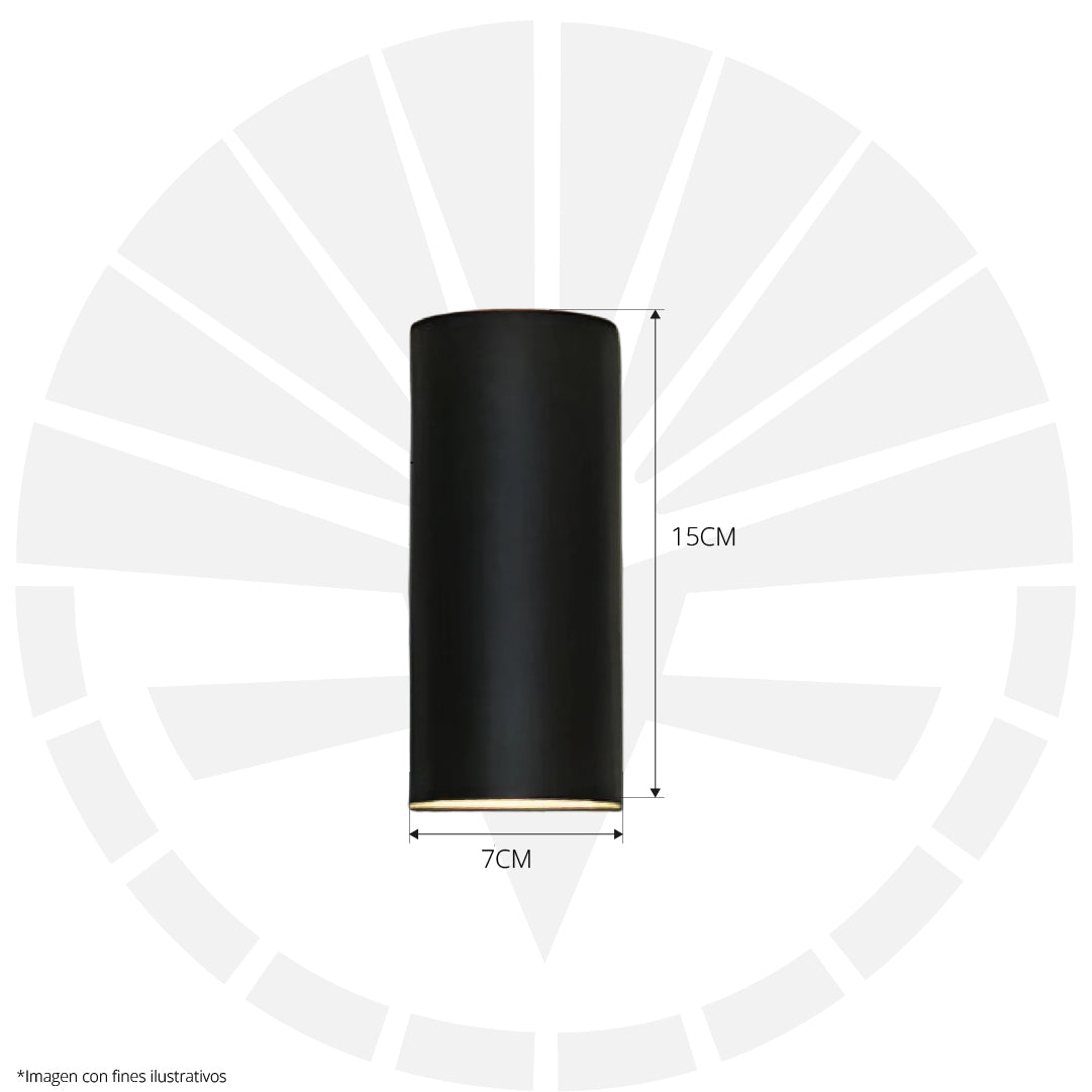 APLIQUE LED PARA PARED OS-W15/3-2-6W 8004 NEGRO 6000K