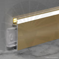 RODAPIE BRONCE EN ALUMINIO CON PERFIL PARA LED FRONTAL 8CM X 2,50M PGY-1080AB