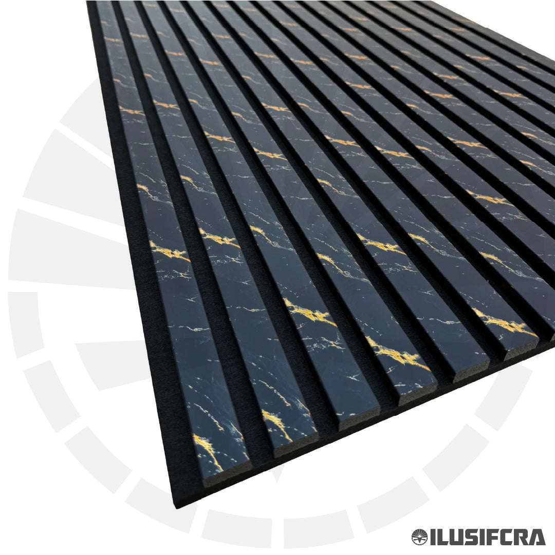 LÁMINA ACÚSTICA FIBRA DE POLIESTER P.E.S ACANALADA NEGRO BETA 2.40MT X 60CM 17MM UNIDAD XYBCT-001B