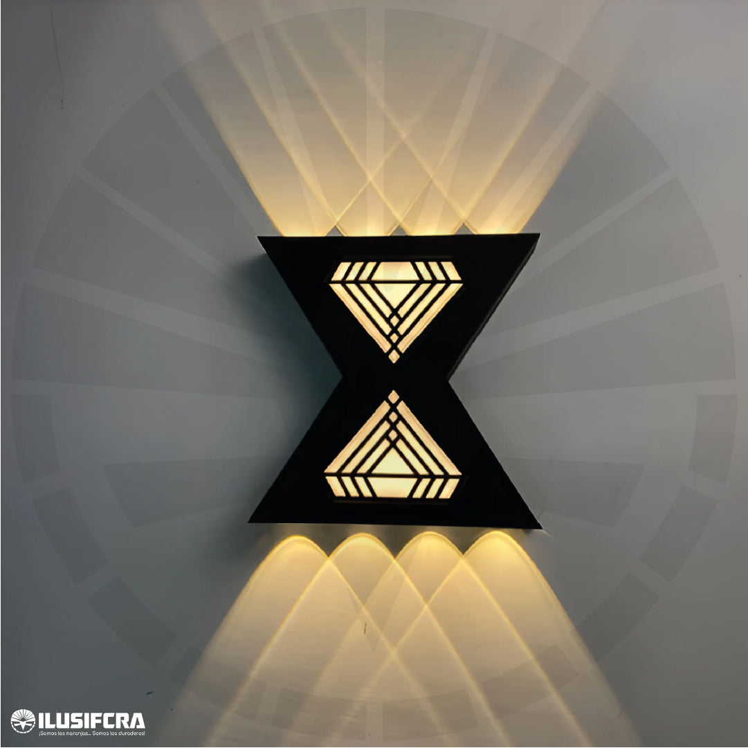 APLIQUE LED PARA PARED PARA EXTERIOR 8724 / OS-W109 DIAMANTE 10W BK-4000K