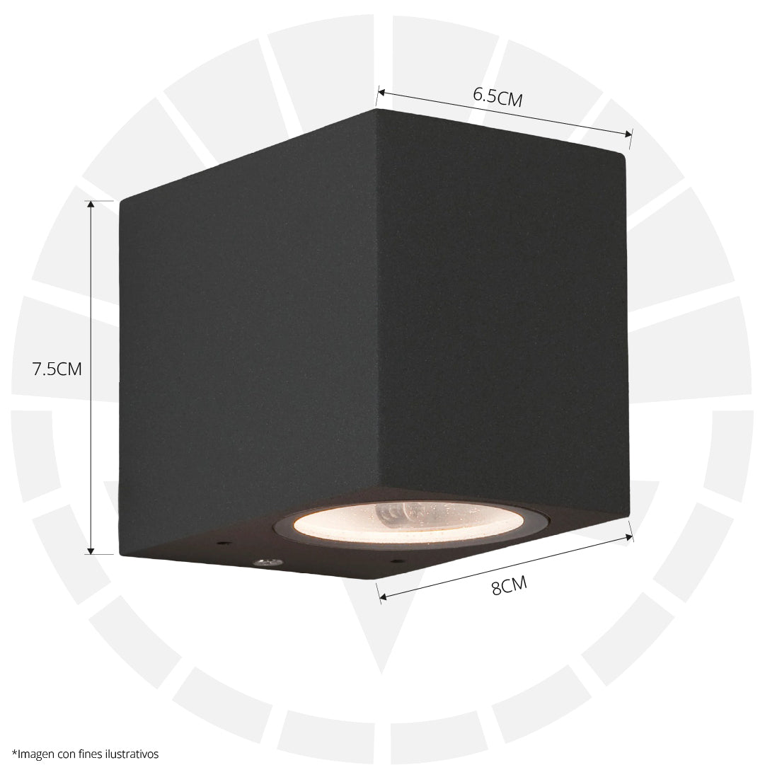 APLIQUE LED PARED OS-W15/4-1-3W 8003 NEGRO 6000K