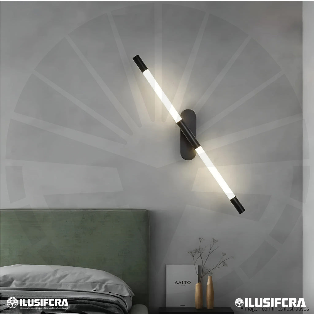 APLIQUE LED PARA PARED 2 BARRAS MINIMALISTA 3943-600CN