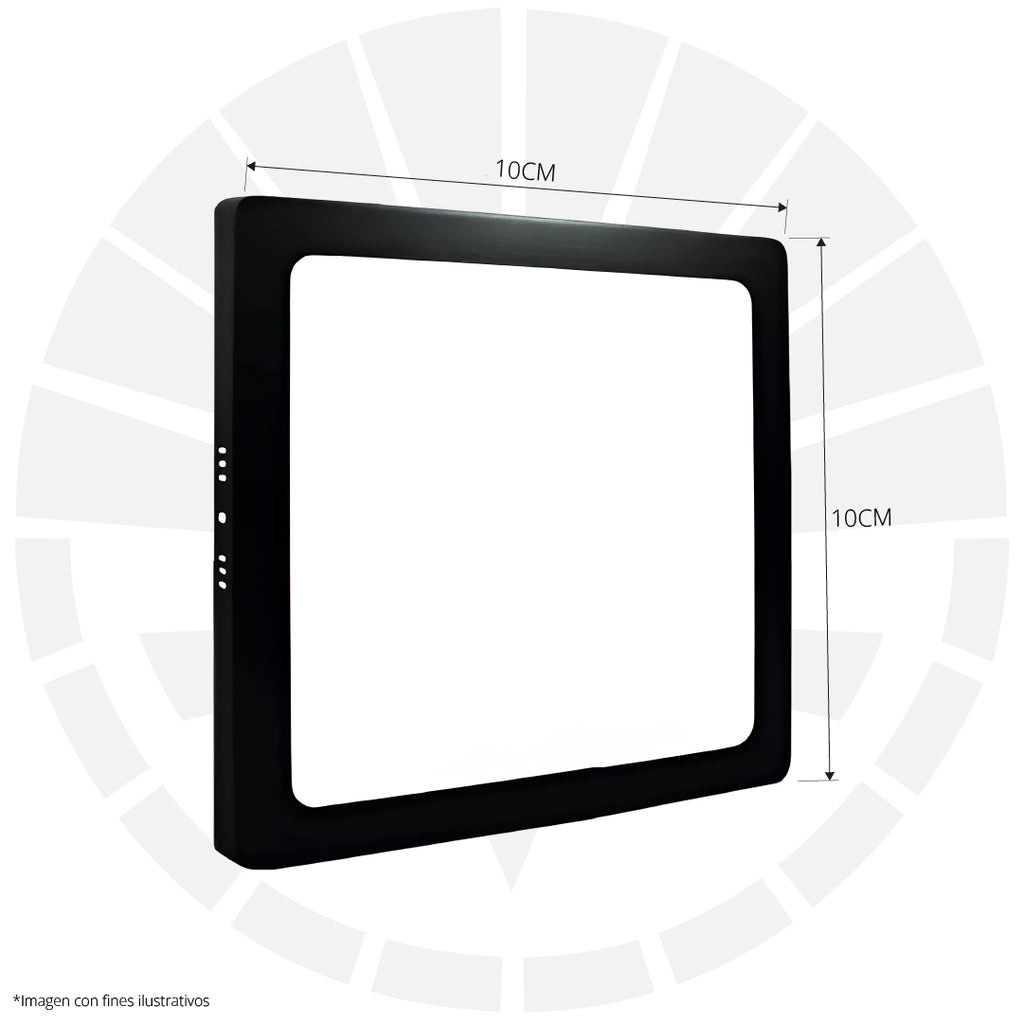 PANEL LED 6W PARCHE CUADRADO 3000K BORDE NEGRO ILUSIFCRA SL0080N