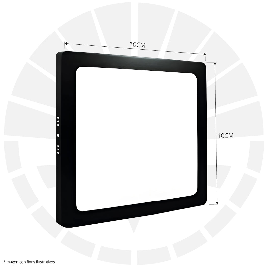 PANEL LED 6W PARCHE CUADRADO 3000K BORDE NEGRO ILUSIFCRA SL0080N