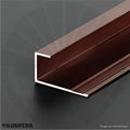 CANALETA ALUMINIO BRONCE 3MM PARA PVC TIPO L UNION UN LADO 3 METROS UV
