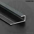 CANALETA ALUMINIO NEGRO 3MM PARA PVC TIPO L UNION UN LADO 3 METROS UV