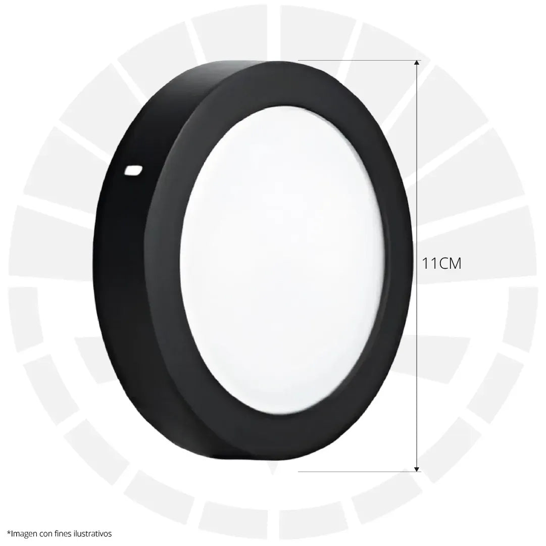 PANEL LED 6W PARCHE REDONDO 3000K BORDE NEGRO ILUSIFCRA SL0042N