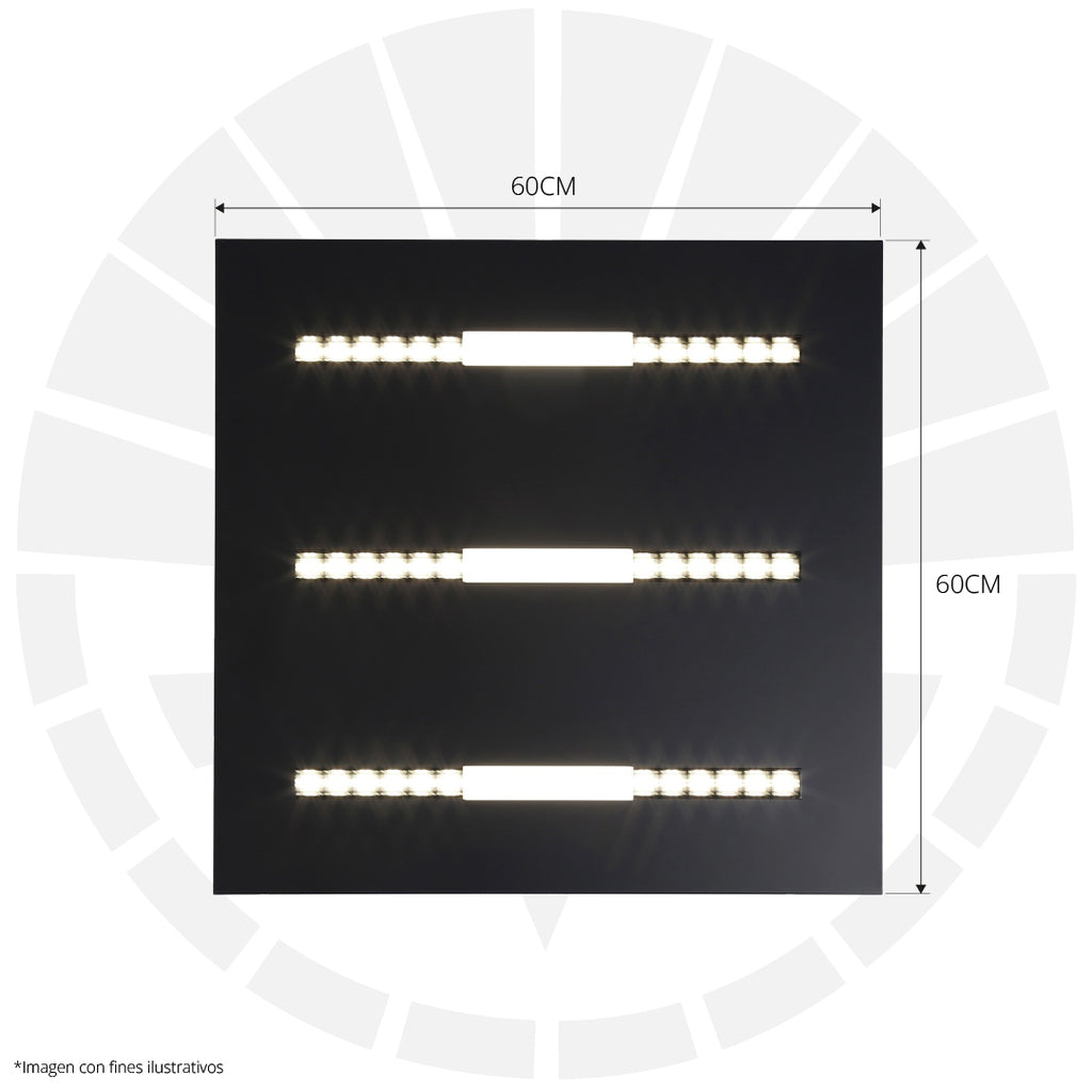 PANEL LED 60x60 NEGRO 48W - 4000K AC85-265V