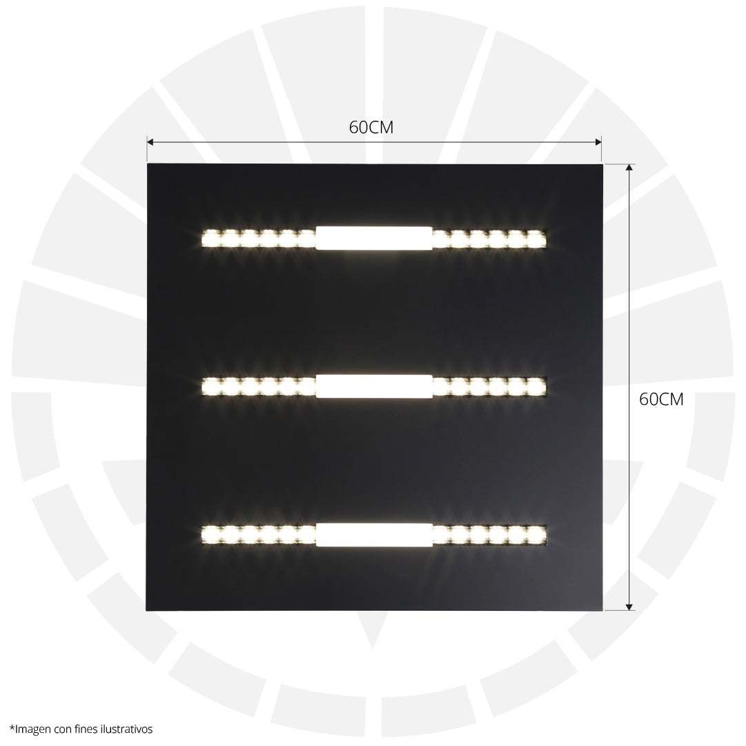 PANEL LED 60x60 NEGRO 48W - 4000K AC85-265V