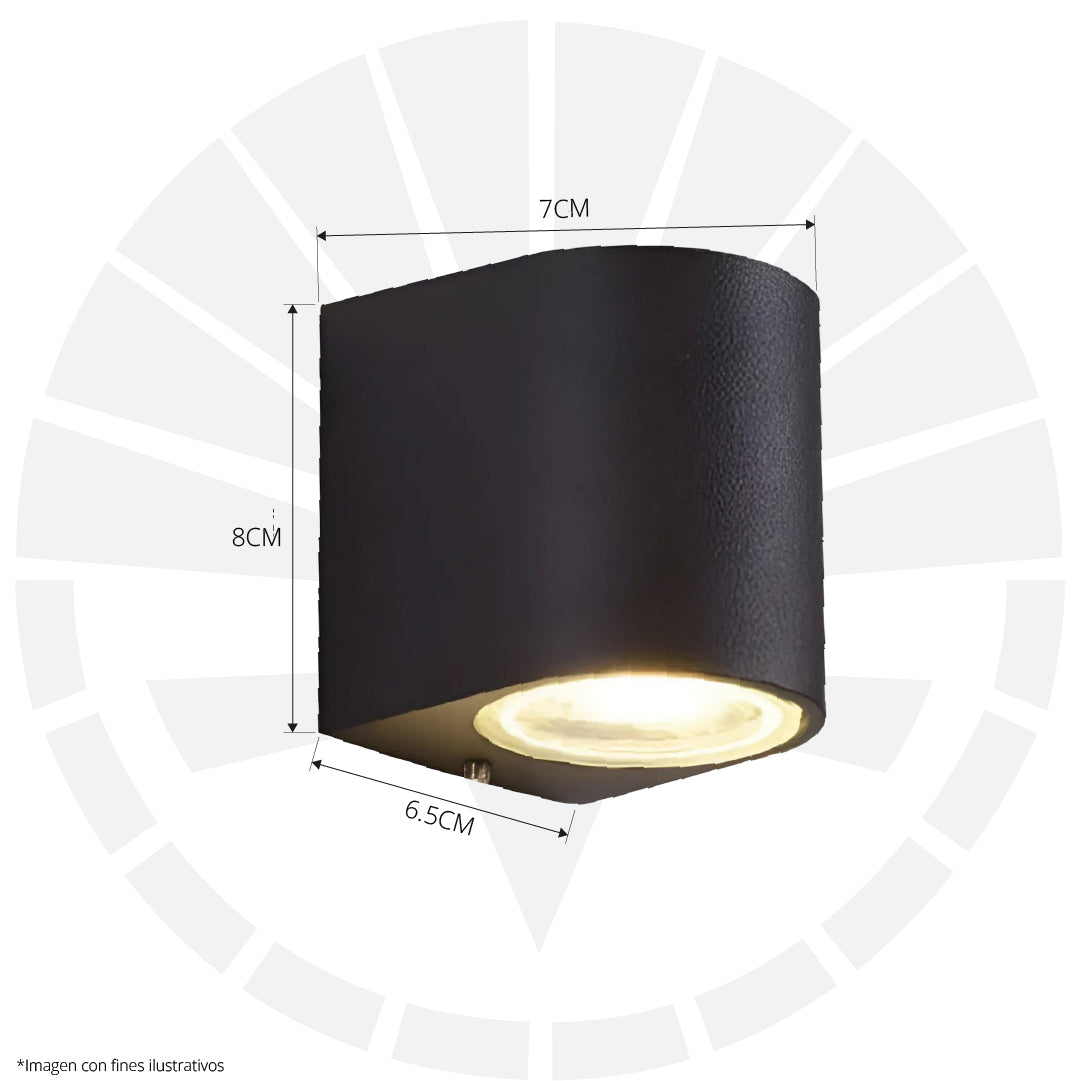 APLIQUE LED PARA PARED OS-W15/3-1-3W 8001 NEGRO 3000K