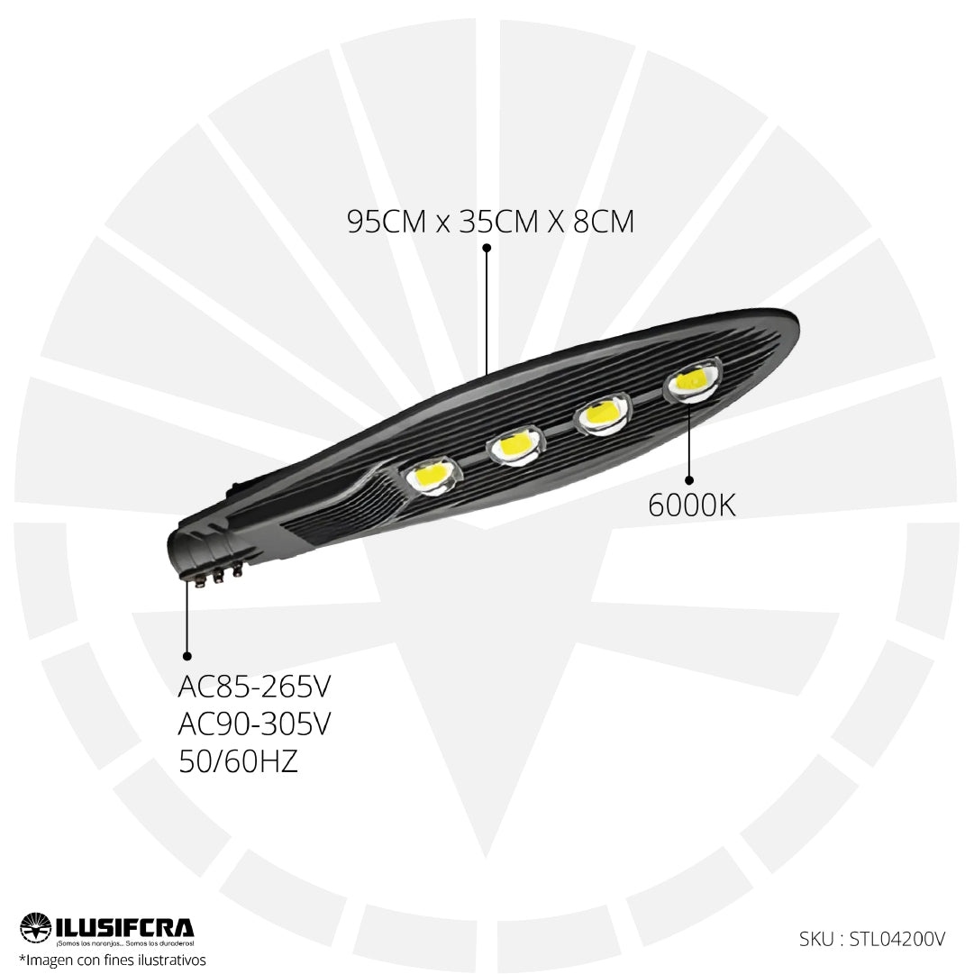 LÁMPARA LED P/ EXTERIOR COBRA 200W STL04
