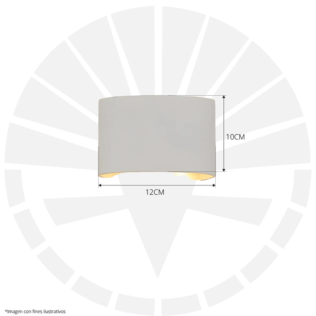 APLIQUE LED PARA PARED 2 LUCES OS-W02-4-4W 3202-2 BLANCO 3000K