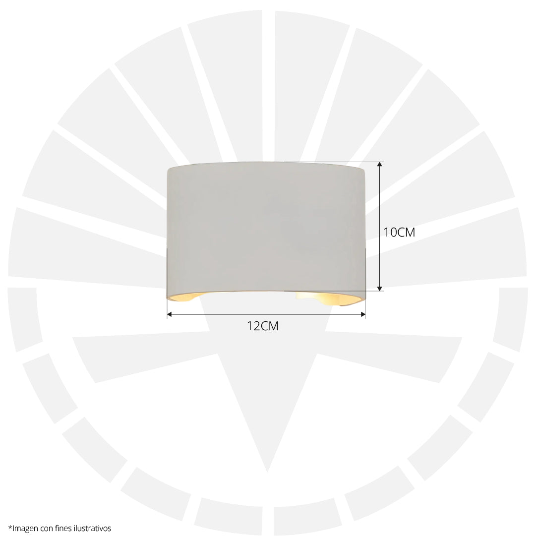 APLIQUE LED PARA PARED 2 LUCES OS-W02-4-4W 3202-2 BLANCO 3000K