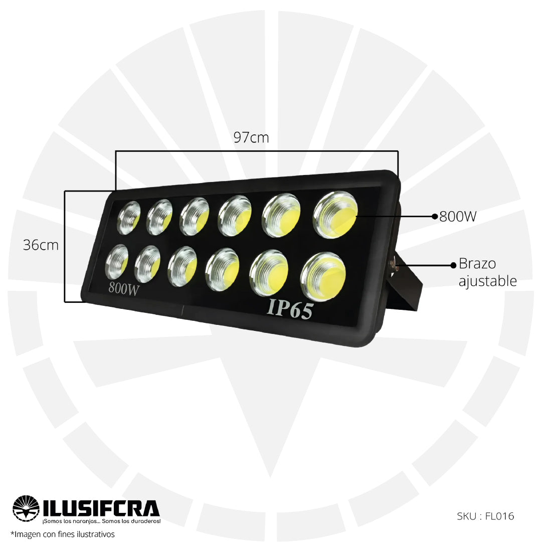 REFLECTOR ELECTRICO INDUSTRIAL COPA 800W FL016