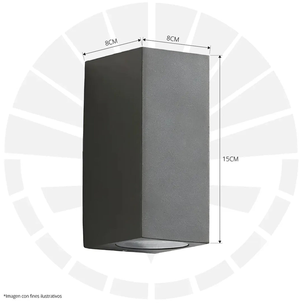 APLIQUE LED PARA PARED OS-W15/4-2-6W 8002 NEGRO 6000K