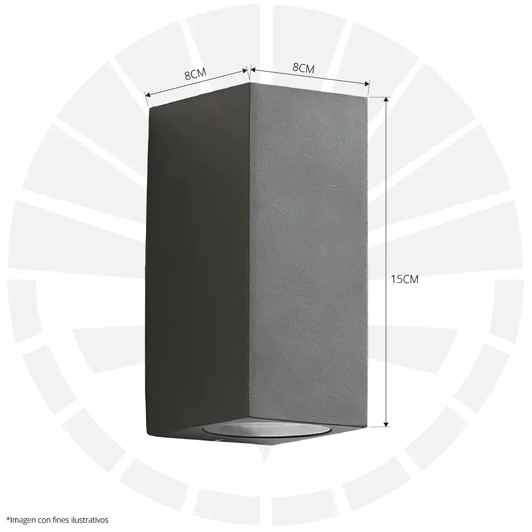 APLIQUE LED PARA PARED OS-W15/4-2-6W 8002 NEGRO 6000K