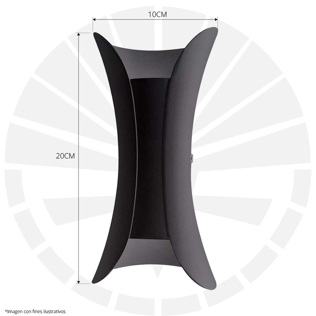 APLIQUE LED PARA PARED 2 LUCES OS-W23 10W BK 8990 3000K