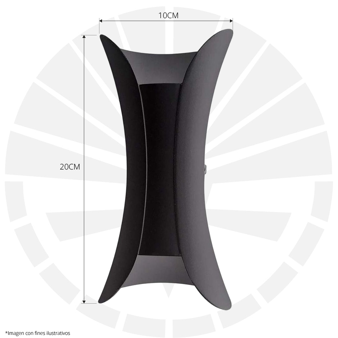 APLIQUE LED PARA PARED 2 LUCES OS-W23 10W BK 8990 3000K
