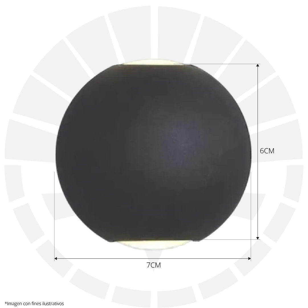 APLIQUE LED 2101S/2 PARED BK/WH