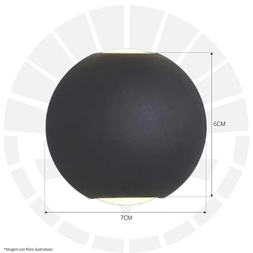 APLIQUE LED 2101S/2 PARED BK/WH