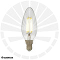 BOMBILLO E27 VELA TRANSPARENTE BLANCO ILUSIFCRA
