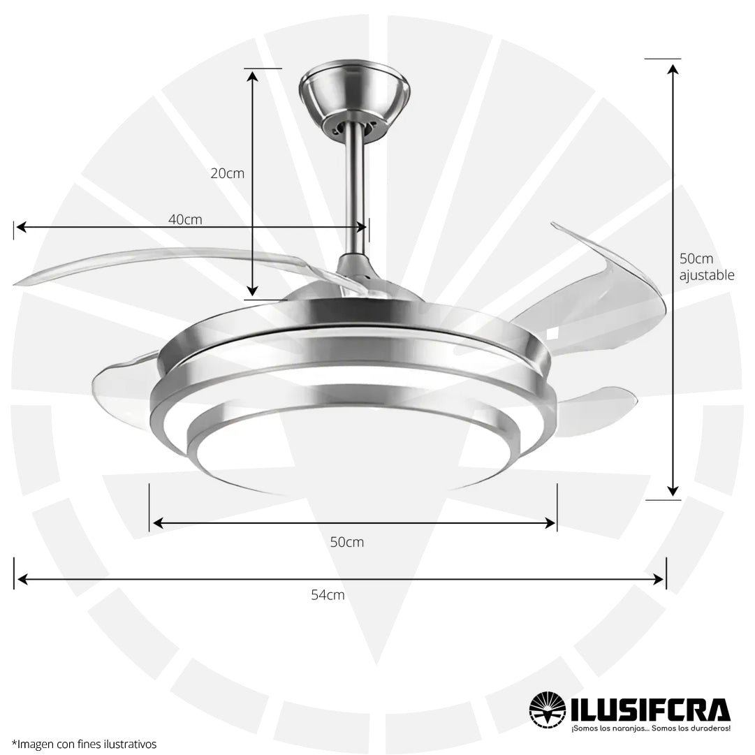 VENTILADOR DE TECHO CON LAMPARA 810