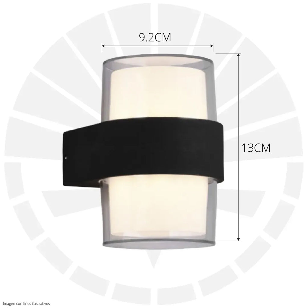 APLIQUE LED 2276/2 OS-W77R/2 PARED DOBLE LUZ REDONDO 3500K
