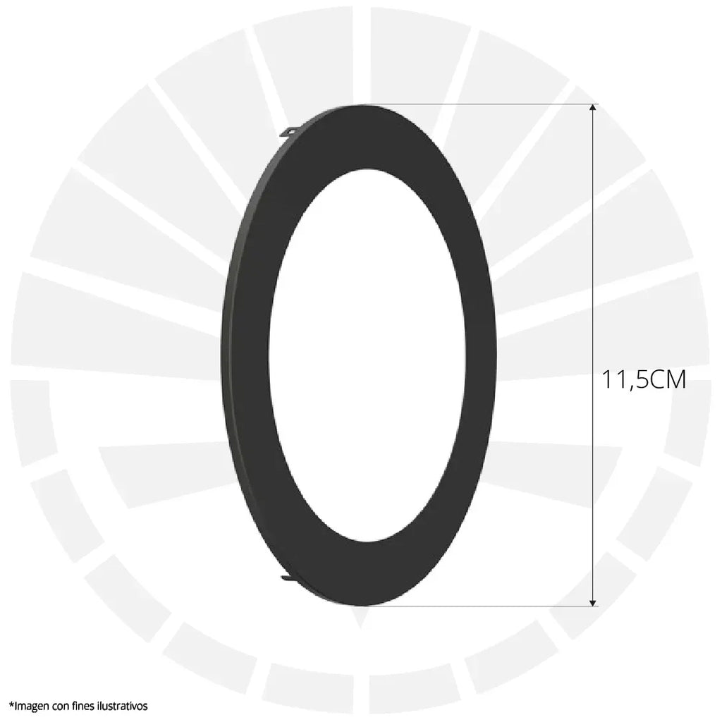 PANEL LED 6W EMPOTRAR 3000K REDONDO BORDE NEGRO ILUSIFCRA SL0031N